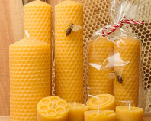 Gedrehte Bienenwachskerzen