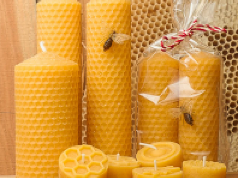 Gedrehte Bienenwachskerzen
